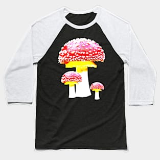 Mushrooms Art Baseball T-Shirt